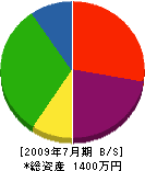 丸善神川建設 貸借対照表 2009年7月期