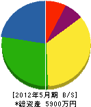 田本建設 貸借対照表 2012年5月期
