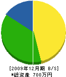 松下工務店 貸借対照表 2009年12月期 松下工務店 貸借対照表 2009年12月期