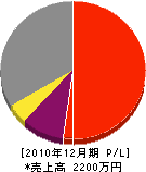 赤崎電業 損益計算書 2010年12月期