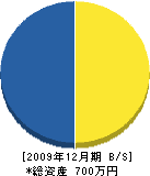 清岡工務店 貸借対照表 2009年12月期 清岡工務店 貸借対照表 2009年12月期