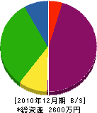 小川設備工事店 貸借対照表 2010年12月期