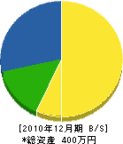 滋賀工務店 貸借対照表 2010年12月期