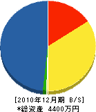山輝組 貸借対照表 2010年12月期