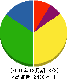 奥川造園 貸借対照表 2010年12月期