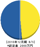井上建設 貸借対照表 2010年12月期 井上建設 貸借対照表 2010年12月期