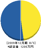 岡田土木 貸借対照表 2009年12月期