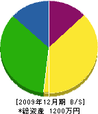 中鳥タタミ店 貸借対照表 2009年12月期