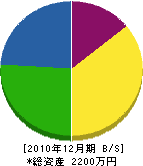 木田看板塗装店 貸借対照表 2010年12月期