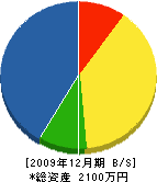 柿塚建設 貸借対照表 2009年12月期
