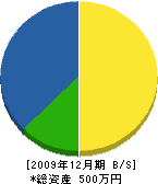 茶橋建設 貸借対照表 2009年12月期