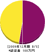 野田工務店 貸借対照表 2009年12月期