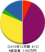 上野商事土木 貸借対照表 2010年12月期
