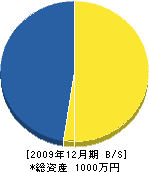 尾川設備 貸借対照表 2009年12月期