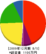 大石電業社 貸借対照表 2009年12月期
