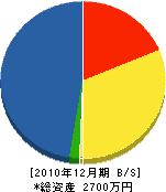 中川建築 貸借対照表 2010年12月期