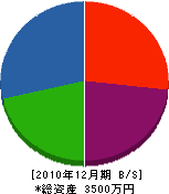 橋元土木 貸借対照表 2010年12月期