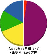 片岡組 貸借対照表 2010年12月期