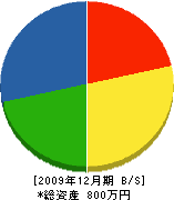 中島電業社 貸借対照表 2009年12月期