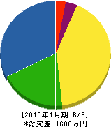 寺本重機 貸借対照表 2010年1月期
