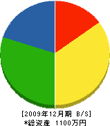 昇栄水道 貸借対照表 2009年12月期