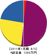 角谷水道 貸借対照表 2011年1月期