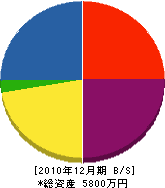 内園塗装工業 貸借対照表 2010年12月期 内園塗装工業 貸借対照表 2010年12月期