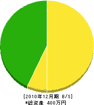 岡本商会 貸借対照表 2010年12月期