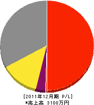 増田電気 損益計算書 2011年12月期