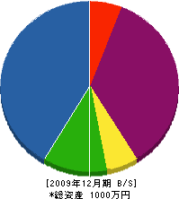 東海水道 貸借対照表 2009年12月期