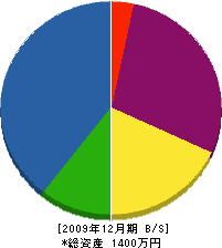 宮﨑建設 貸借対照表 2009年12月期