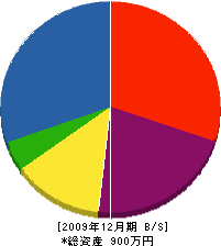 前田工務店 貸借対照表 2009年12月期 前田工務店 貸借対照表 2009年12月期
